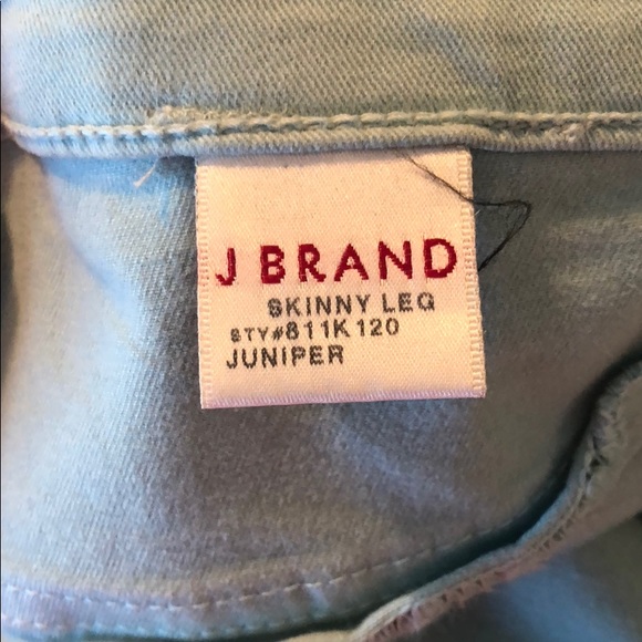 J Brand Skinny Leg Mint Green Jeans Size 28 - Picture 8 of 8